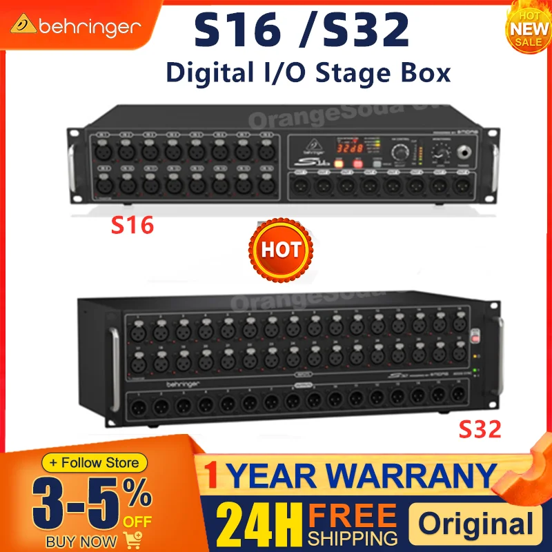 Behringer S16/S32 Digital Stage Box 16/32 Input Output