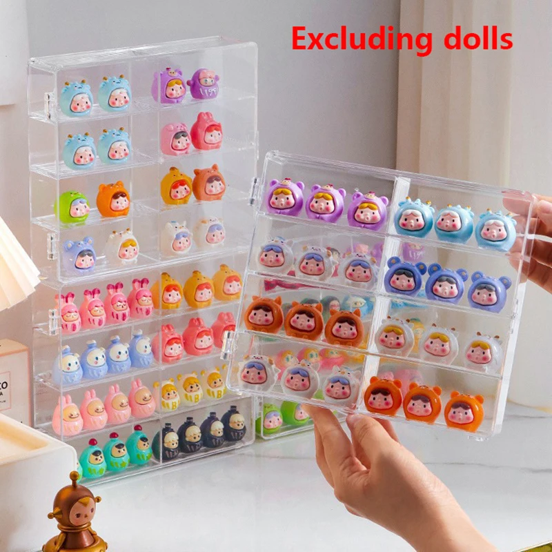 1pc 4 Schicht 8-grid Schmuck Sortierung Box Acryl Display Rack Transparent Handgemachte Anime Auto Modell Blind box Lagerung Box