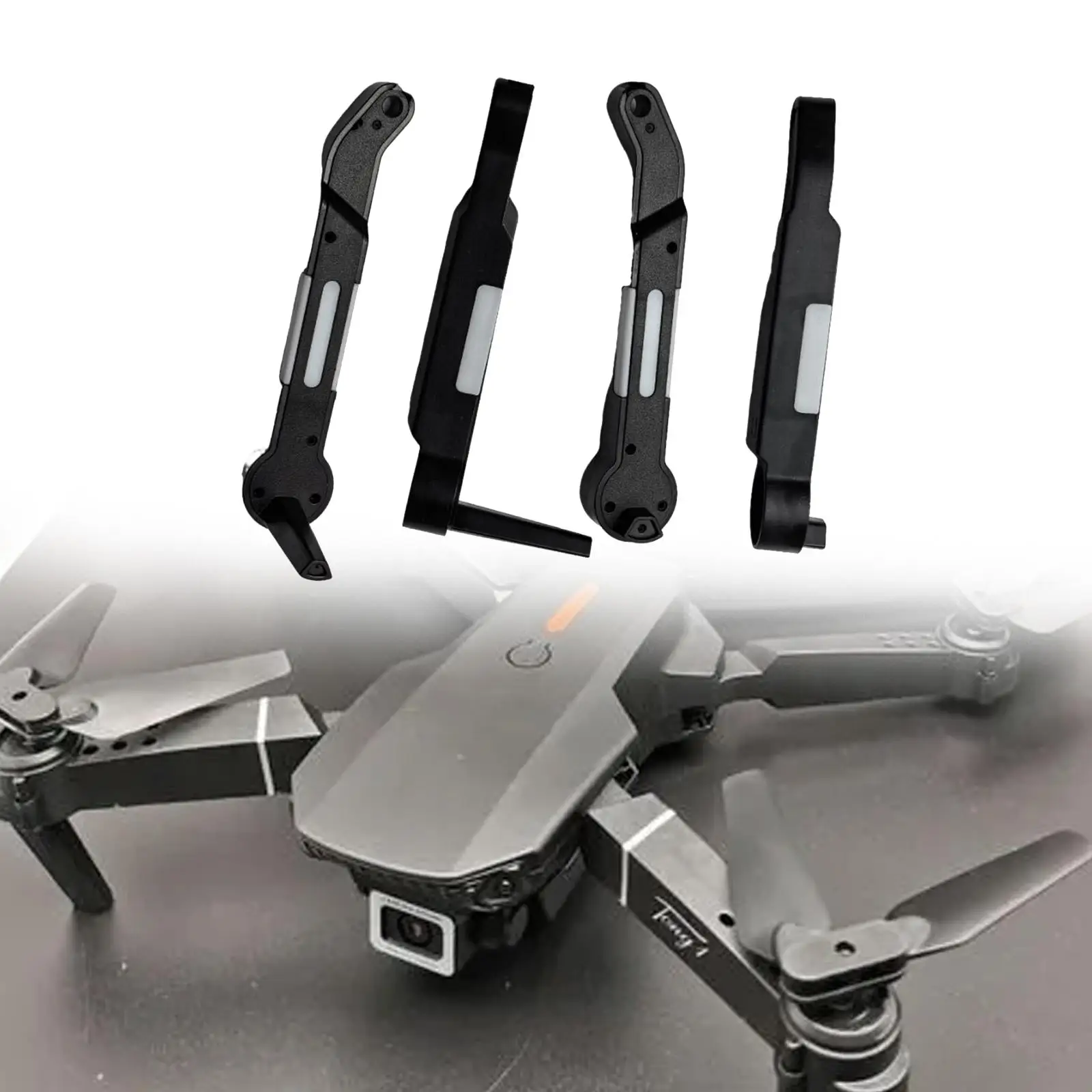 4x Drone Motor Arm Set Front and Rear Assembly Professional Body Frame Lightweight Axis Arms Part for E88 Replacement