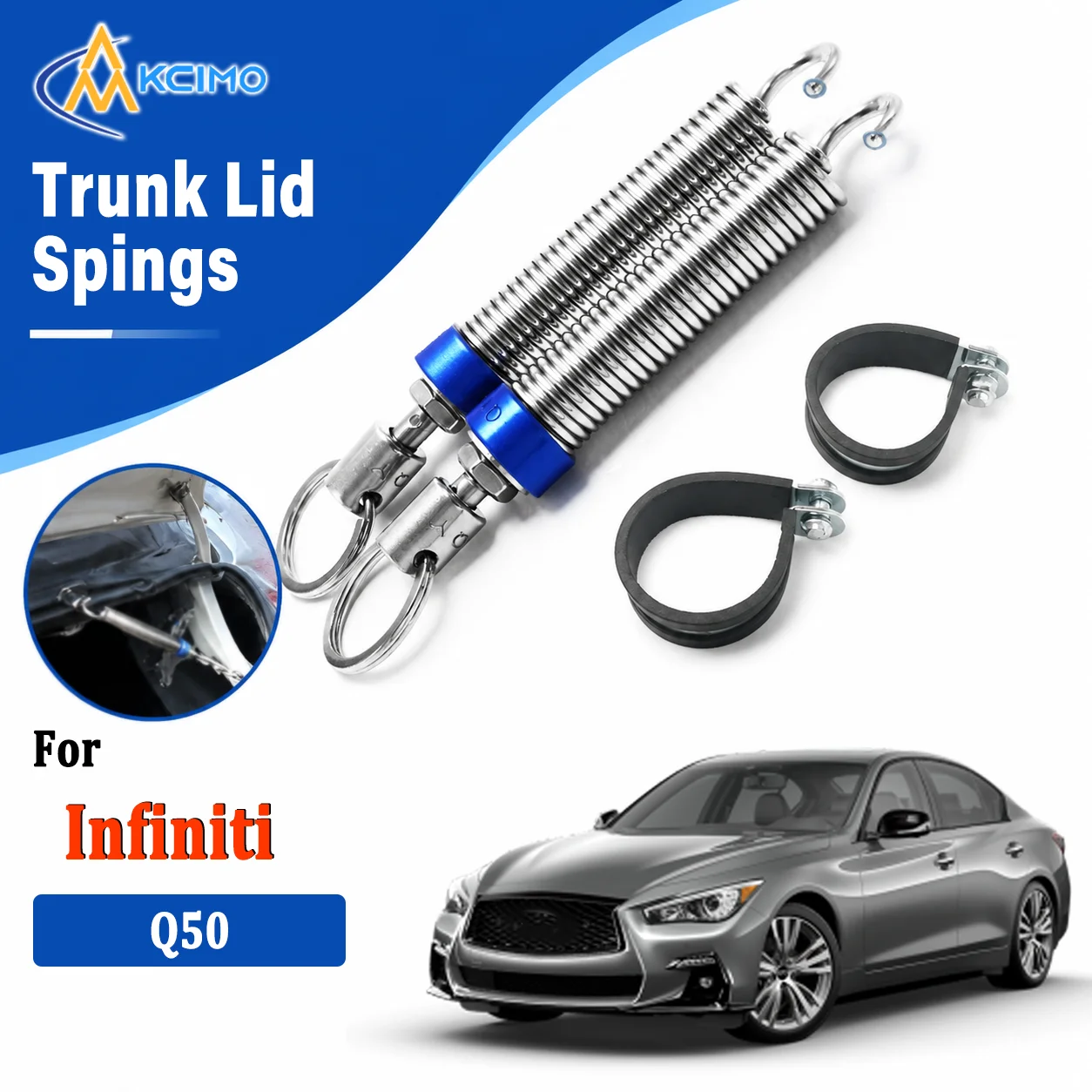 For Infiniti Q50 Premium Adjustable Car Trunk Boot Lid Auto‑Lift Spring High‑Carbon Alloy Steel Trunk Lid Opening Assist