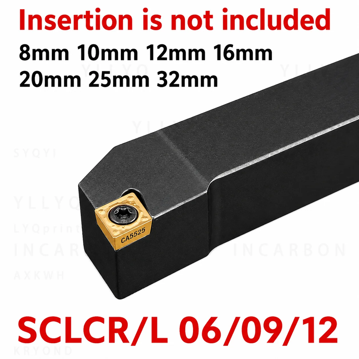 SCLCR SCLCL External Lathe Turning Tool Holder 0808F06-3232P12 Carbide Insert Cutter Bar for CNC Metal Machining