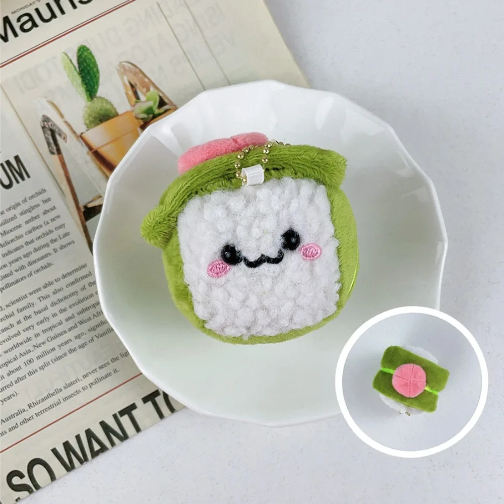 New Cute Sushi Plush Pendant Creative Exquisite Key Pendant Cartoon Girls Plushie Doll Keyring