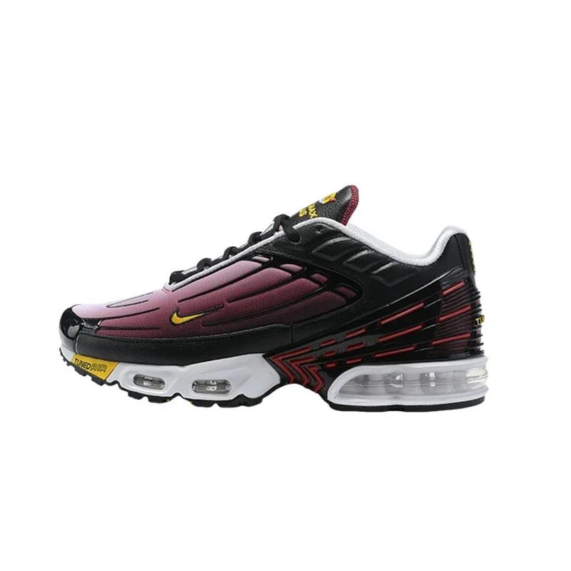 Nike Air Max Plus 3 Herren-Laufschuhe – rutschfest, modisch, gemütlich, sportlich, stoßdämpfend, belüftet, leichte Linie, Schwarz