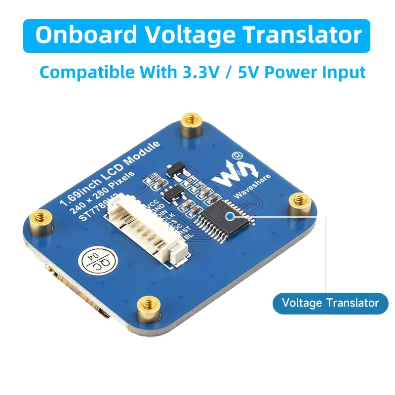 1,69 дюймовый ЖК-экран IPS 240 × 280 интерфейс SPI 262K цвета ST7789V2 модуль дисплея для Arduino ESP32 Raspberry Pi 4B 3B Zero