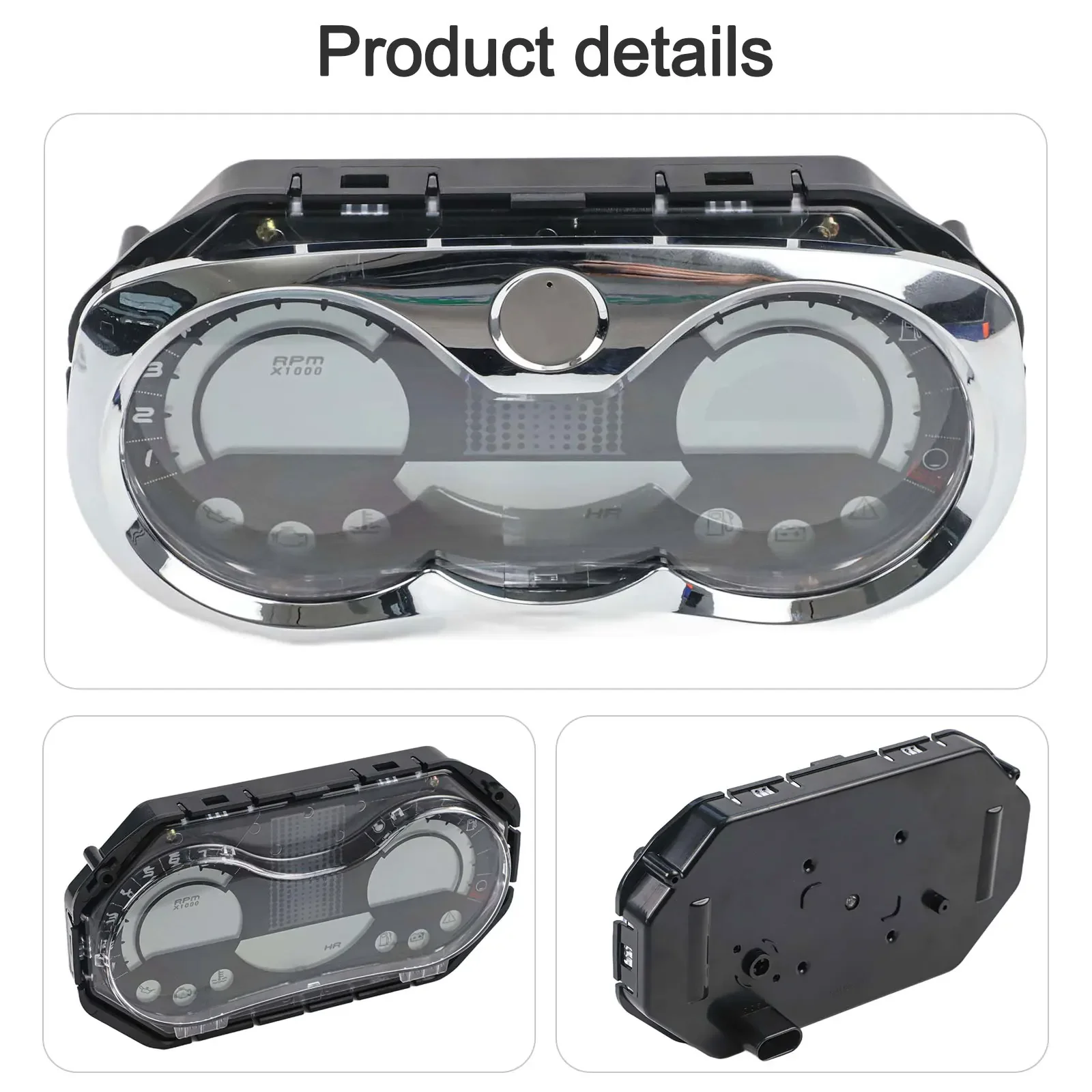 Speedometer Gauge Cluster with Chrome Bezel Replacement for 2006 GTI Rental and 2007 GTI 4 TEC SE STD Models 278002070 278002217