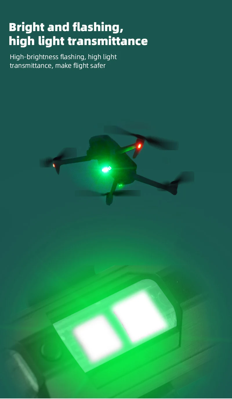 2 Stück Strobe Drone Lights Mit Fernbedienung – 7 Farben, Wasserdicht & USB-ladbar