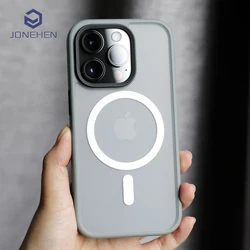 For Magsafe Magnetic Wireless Charge Phone Case For iPhone 15 14 13 12 11 Pro Max Plus Silicone Bumper Clear Hard Matte Cover