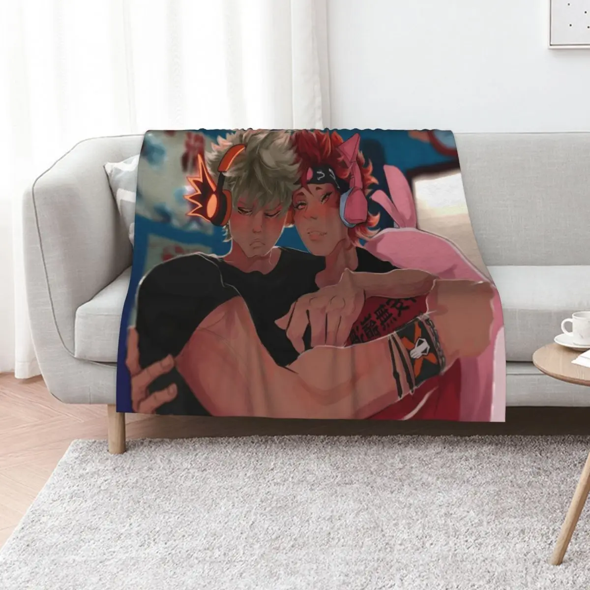 

Kiribaku streamers Throw Blanket manga Luxury Thicken blankets ands Decorative Sofa Blankets