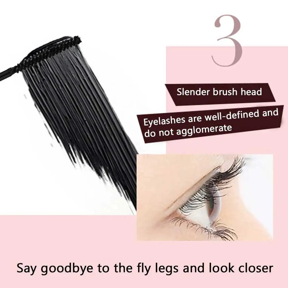 Black Mascara 4D Volume Waterproof Lash Eyelashes Extension Makeup Rimel Liquid Cosmetics Mascara allungamento ciglia C2F0