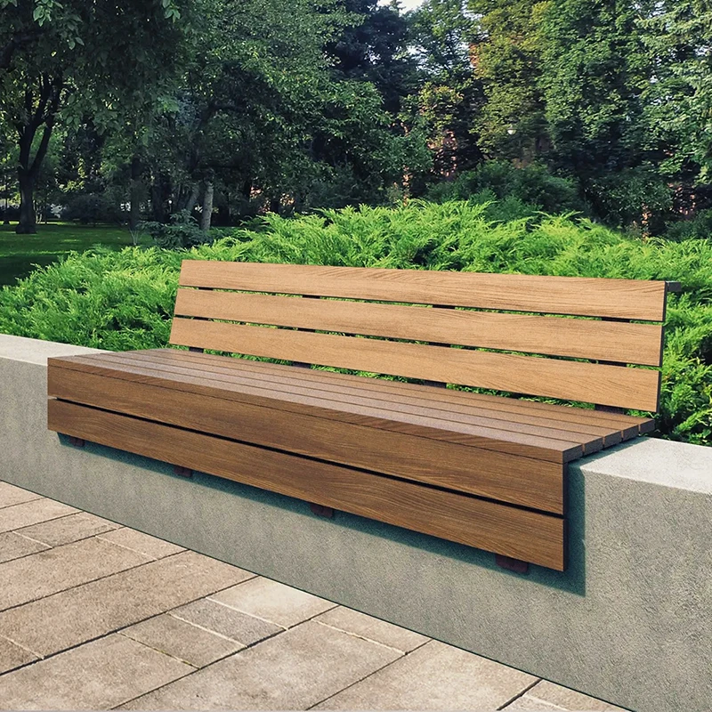 مقعد بارك كرسي خارجي مطهر على شكل خشب مقعد خارجي