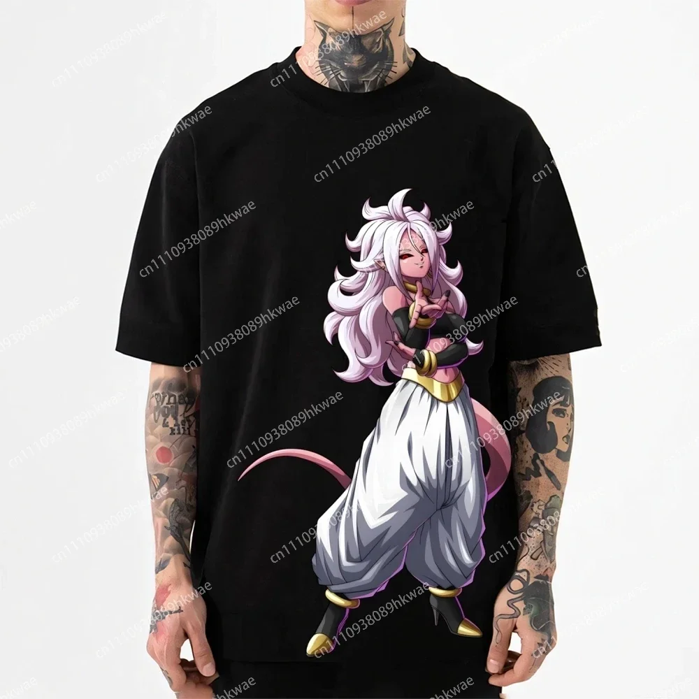 Классическая футболка в японском стиле Dragon Ball Android 21, высококачественная уличная одежда, мужская одежда, женская одежда, футболка