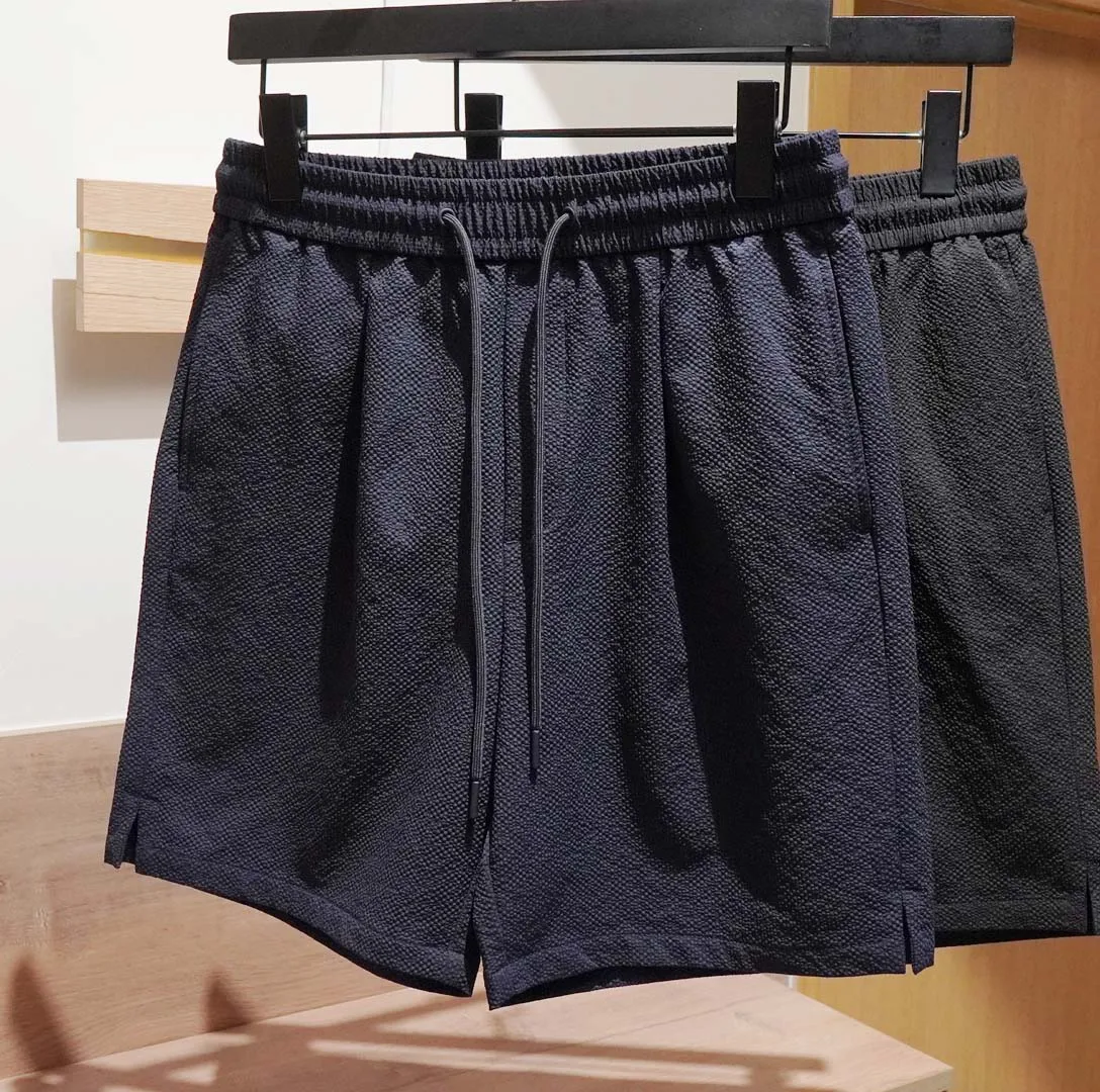 

Европейские и американские модные мужские повседневные брюки с эластичной резинкой на талии, быстросохнущие, против морщин, шорты из хлопчатобумажной ткани