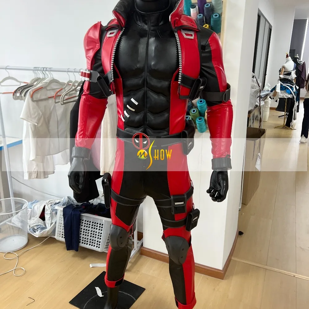 

Wade Wilson Merc With Mouth Vanguard Edition Tactical Cosplay Premium Jumpsuit with Molded Armor & Utility Belt for Game