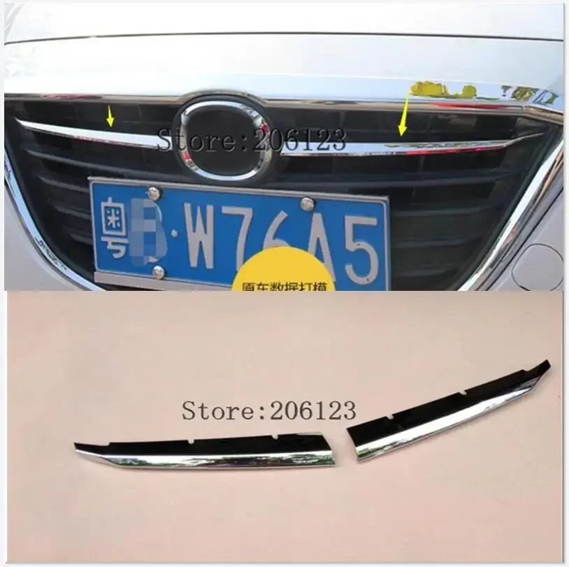 For Mazda 3 Axela BM 2014 2015 2016 Chrome Front Radiator Mesh Grille Grill Cover Trim Insert Molding Garnish Guard Car Styling