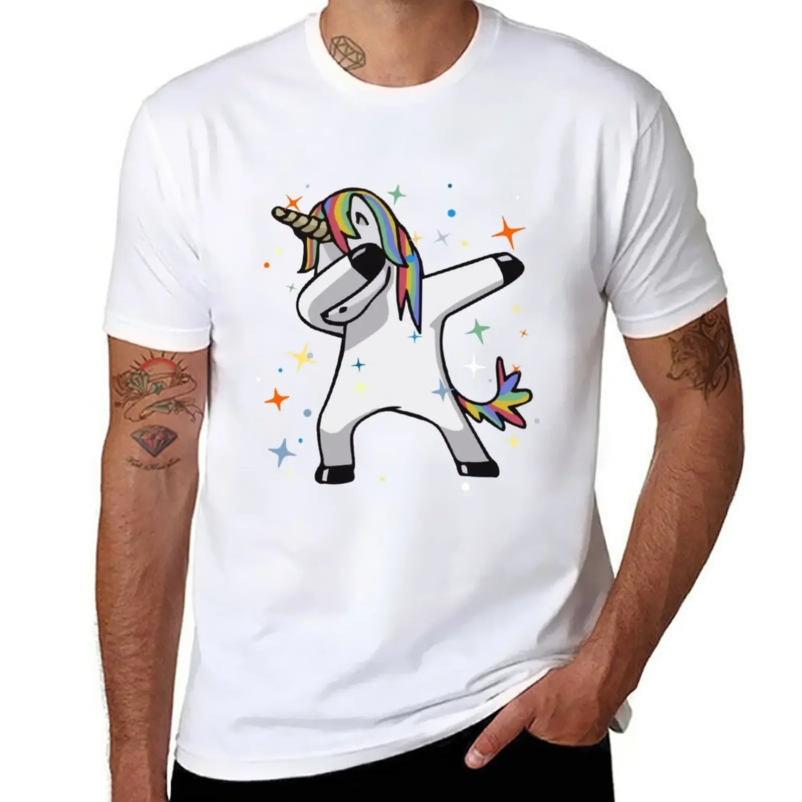 Original Unicorn Dab T-Shirt sports fans blanks mens graphic t-shirts pack