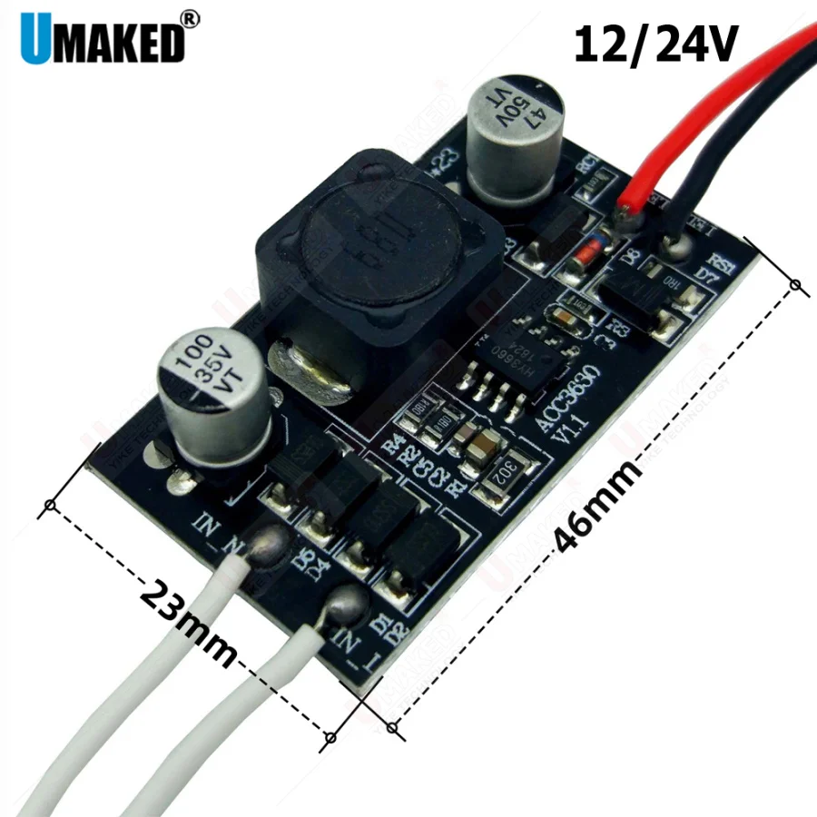 (6-12)x1W Low voltage input AC/DC12/24V Built-in constant current Driver Power Supply 300mA solar energy spotlights