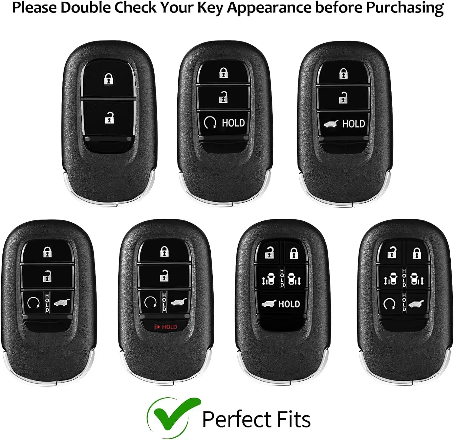 For Honda Key Fob Cover Carbon Fiber Key Case Shell For Honda Civic Type R Accord HR-V CR-V Pilot Sport SI EX EX-L Accessories