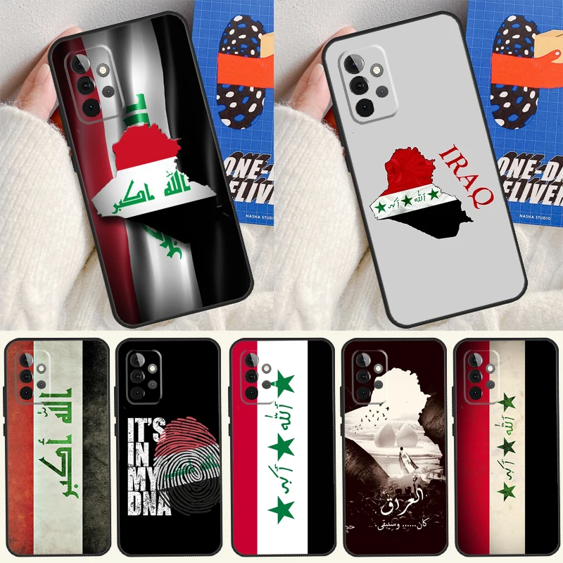 Iraqi Iraq National Flag Case For Samsung Galaxy A14 A55 A06 A05 A36 A26 A16 A54 A34 A22 A32 A52 A35 A15 A53 A13 A56