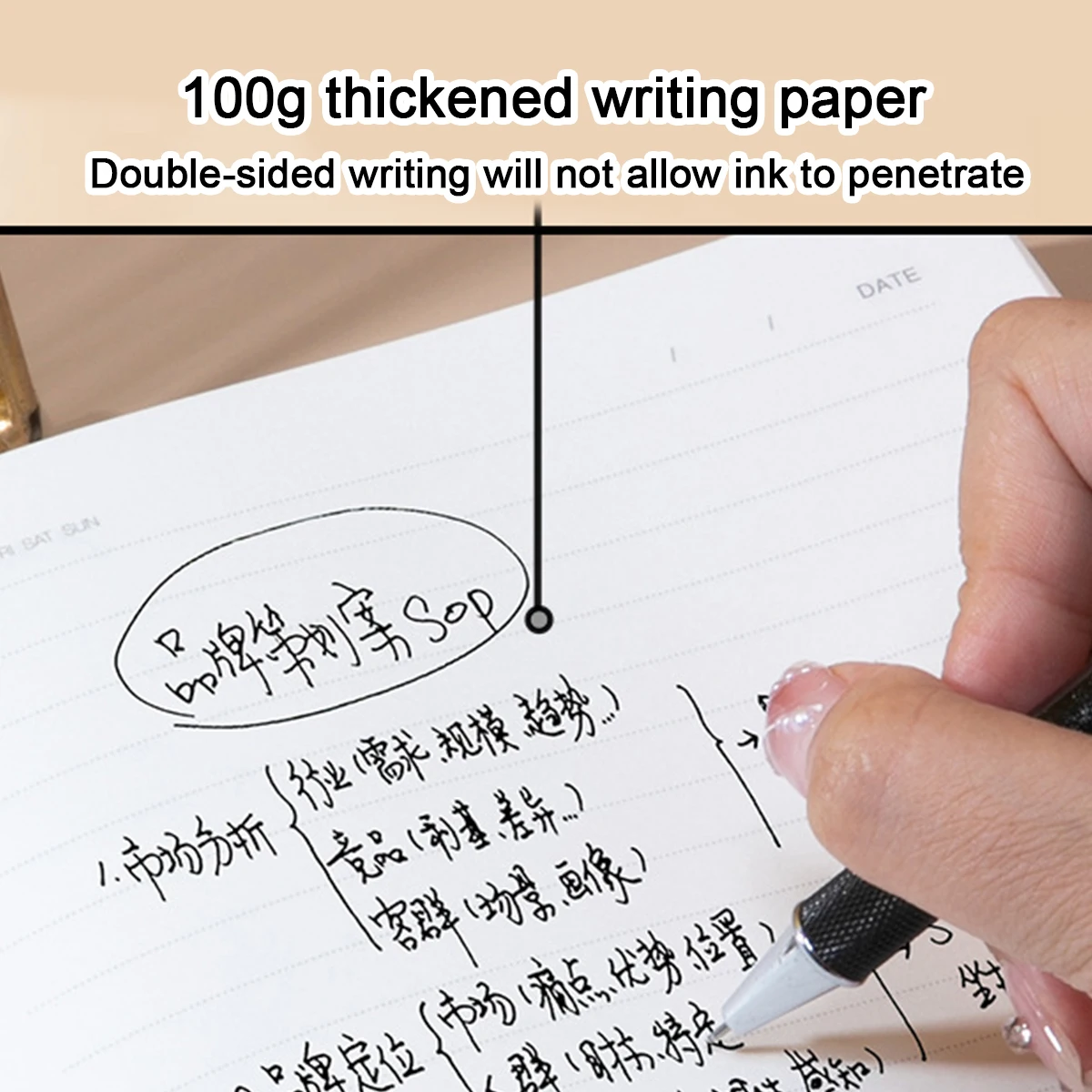 (Can Engrave Logo) A5 High-grade Leather Student Subject Notebook, Buckle Work Notepad, Business Meeting Record Book, Diary
