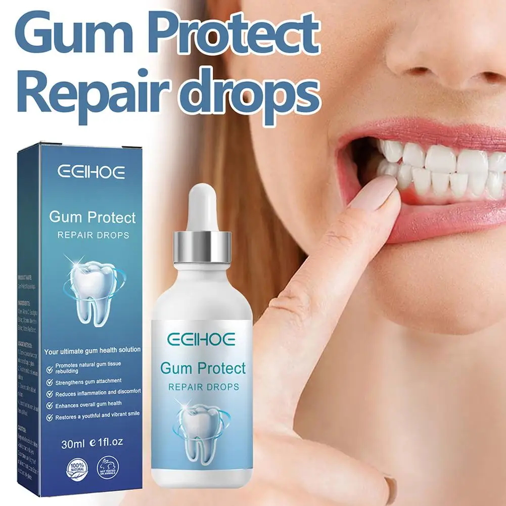 New Gum Regrowth Drops Relieve Mouth Periodontal Gum Oral Antibacteria Breat Clean Bad 30ml Treatment Care Pain L8W5