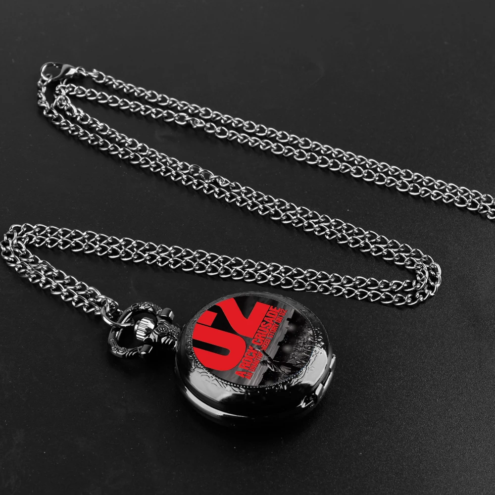 Famous Band Design Vintage Quartz Pocket Chain Watch Necklace Watches For Men Kids Birthday Unique Gifts Mens Pocket Watches