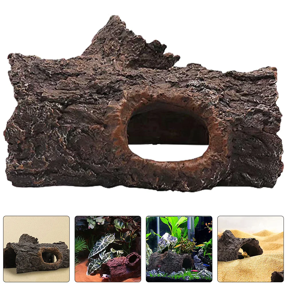 Reptile Hiding Hole Large Fish Tank Decorations Cave Aquarium and Tall Decors Hide Snake