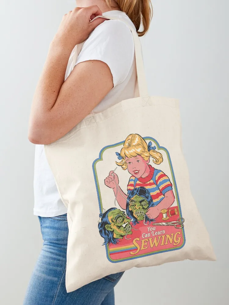 

You Can Learn Sewing Tote Bag ecological bags cloth bag woman shoping bag shopping trolley