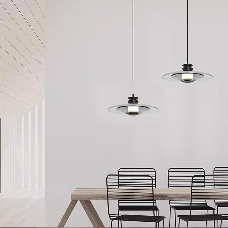 

Nordic minimalist dining room glass chandelier post-modern minimalist living room personalized wall lamp bedroom bedside creativ