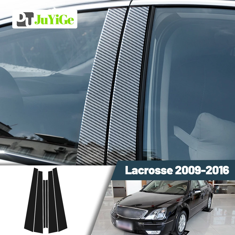 

Glossy Black Carbon Fiber Window Door Deal B C Pillar Post Cover Sticker For Buick Lacrosse 2009-2016 2010 2011 2012 2013