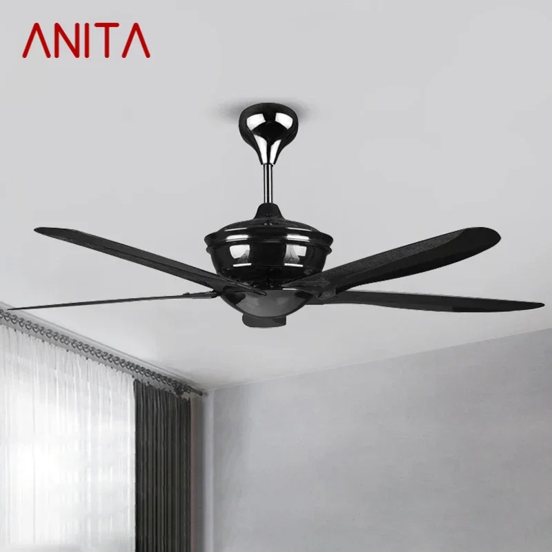 

ANITA Nordic Without lights Ceiling Fan Modern Minima lism Living Room Bedroom Study Cafe Hotel