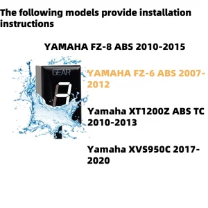 Yamaha-Zahnradanzeige, Motorradzubehör, 1-6 Level, Geschwindigkeitsanzeige, FZ8, ABS, FZ6, ABS, XT1200Z, XVS950C 12 Hauptverkäufe Moto FZ6 Panel - №9