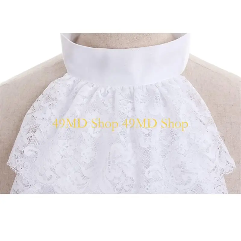 49MD MultiPurpose Decorative Wrist Cover Faux Collar Lacework Neckpiece Armwear for Outdoor Indoor Stylish Costume Accessory