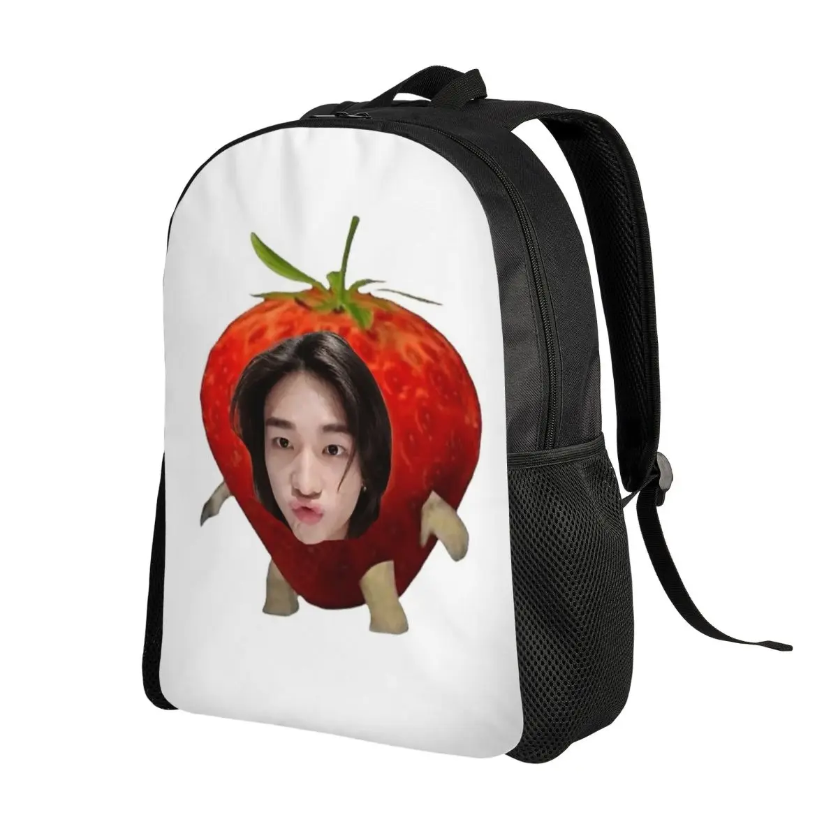 Hyunjin Strawberry Backpack Daypack Large Capacity Children BookBag School Bag Shoulder Bags for Men Women