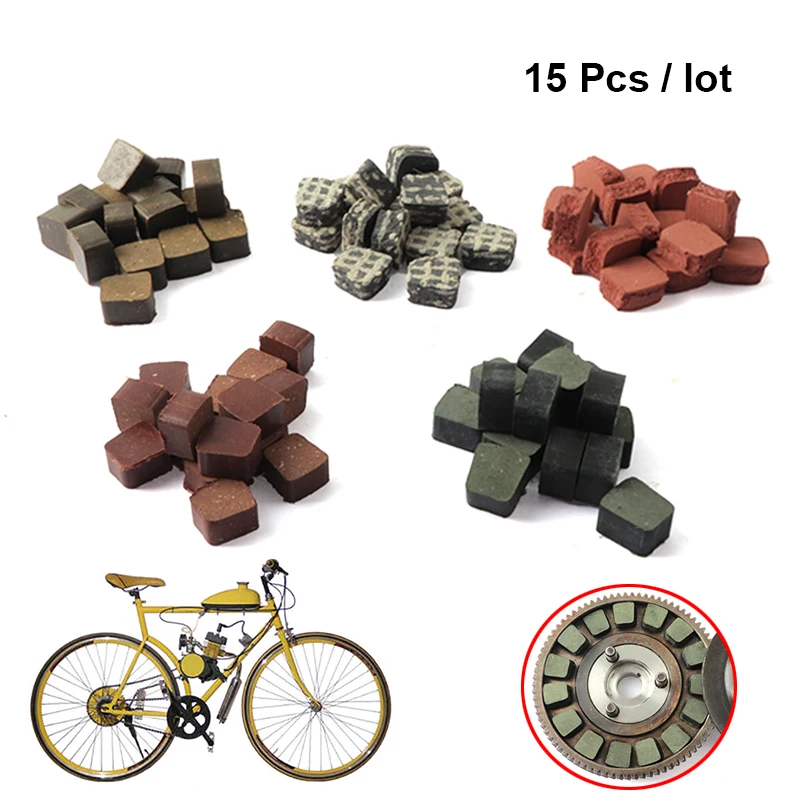 15 sztuk klocki sprzęgła blok tarcia dla 49cc 66cc 80cc 2 suwowy rower z napędem silnikowym części rowerowe