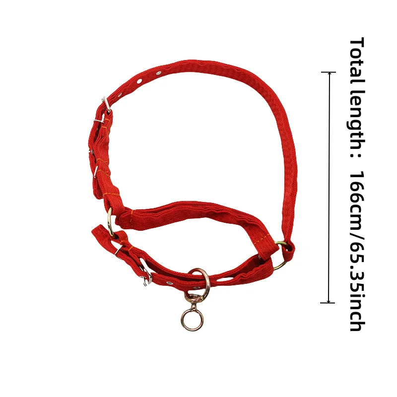 Adjustable Red Bull Collar Sling for Horses and Livestock