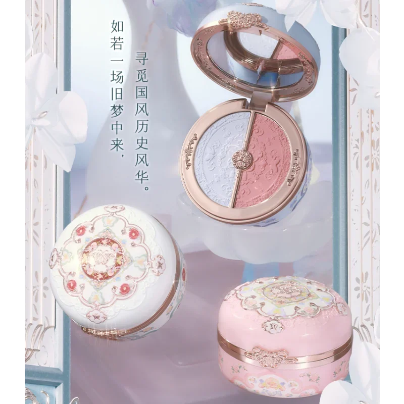 Flower Knows Butterfly Cloud Collar Collection Rouge Box Two-tone Blush Brightening Expansive Ambiance Blush Makeup Cosmetics