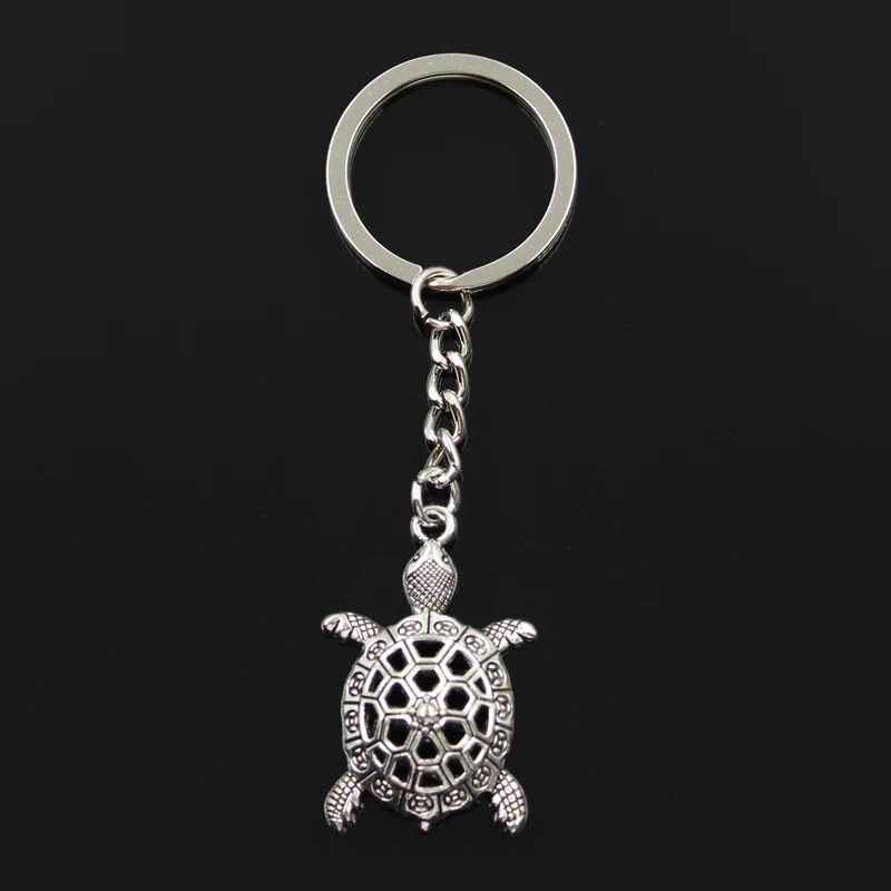 New Fashion Keychain 38x25mm Hollow Tortoise Turtle Sea Pendants DIY Men Jewelry Car Key Chain Ring Holder Souvenir For Gift