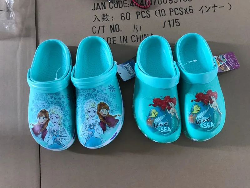 Disney girls princess cute Mermaid sandals slippers non-slip soft shoes for girl gift