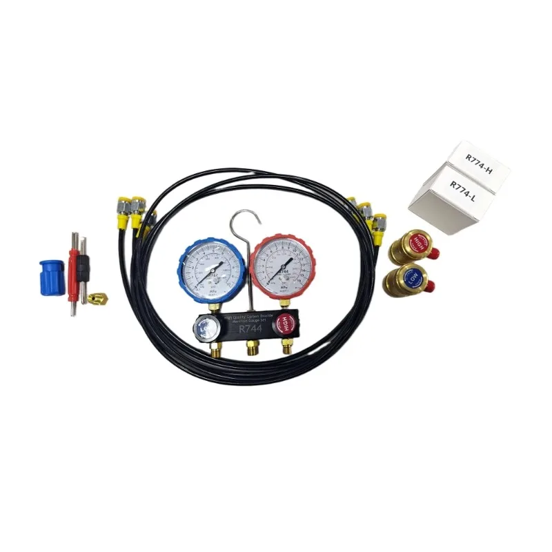 High Quality Carbon Dioxide Manifold Gauge Set Suitable for R744 Refrigerant with 150cm Hose Refrigerant Air Conditioner Parts