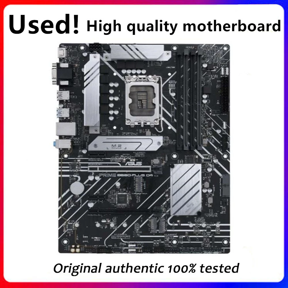 Used For Asus PRIME B660-PLUS D4 Original Desktop For Intel B660 DDR4 Motherboard LGA 1700 Support 12400F 12400 i3 12100F