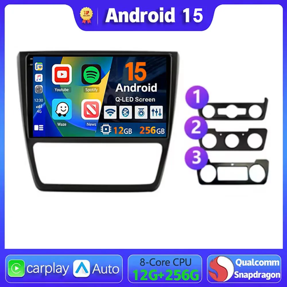 

Android 15 For Skoda Yeti 5L 2009 2010 2011 2012 2013 2014 Car Radio Carplay Navigation Multimedia Player GPS WiFi+4G Video BT