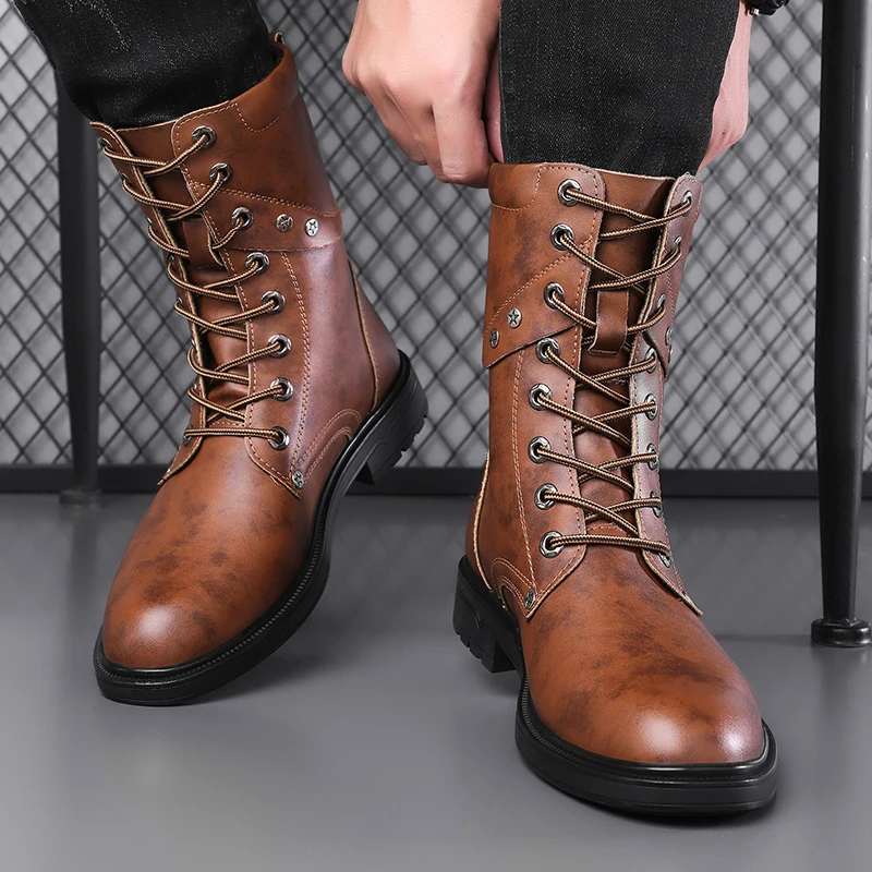Vintage Fashion Mens - Herren Mode Stiefel Neuankömmling Britische Vintage