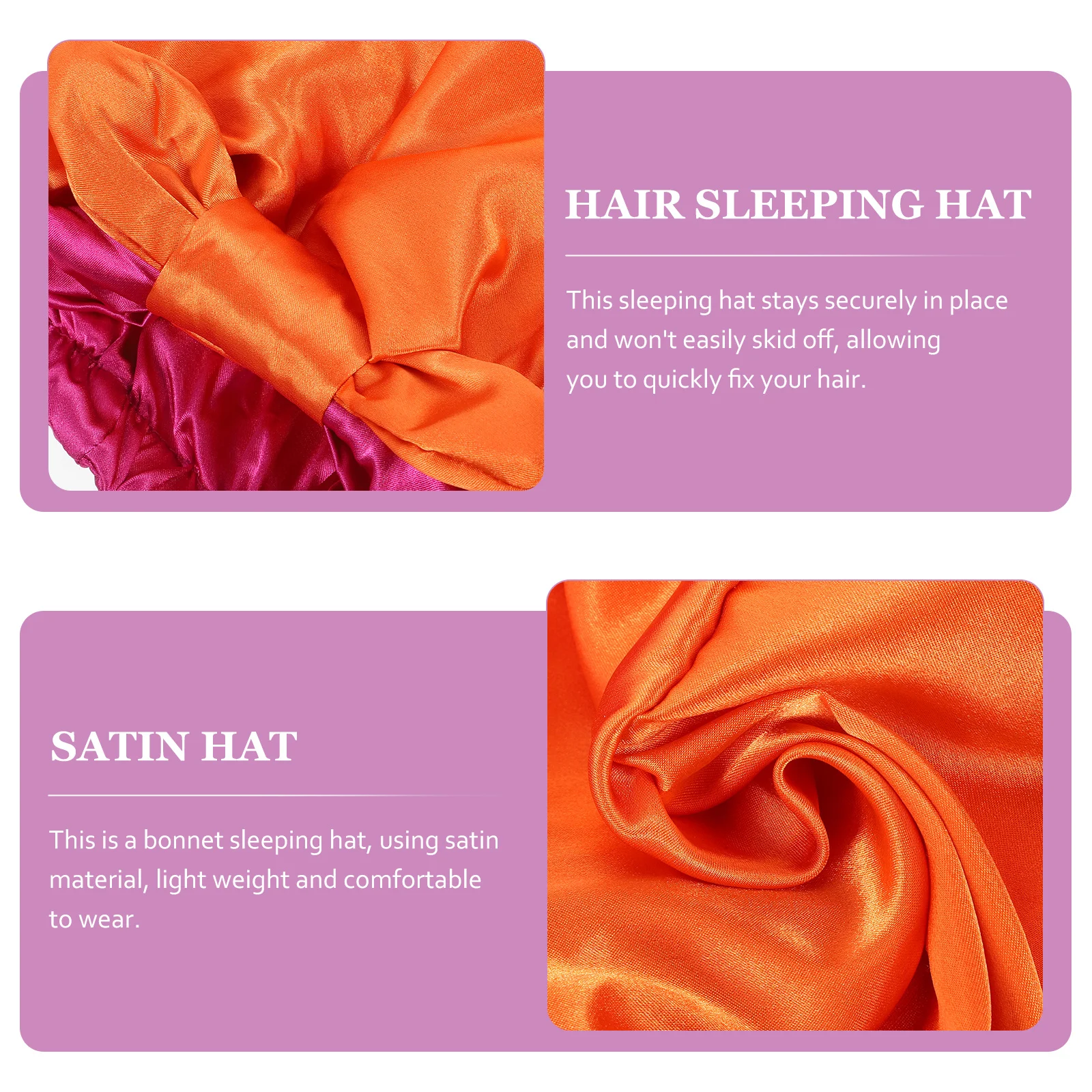 

Bonnet Sleeping Hat Women Lightweight Comfortable Non-Slip Sleeping Cap for Curly Braided Hair Decorative Sleep