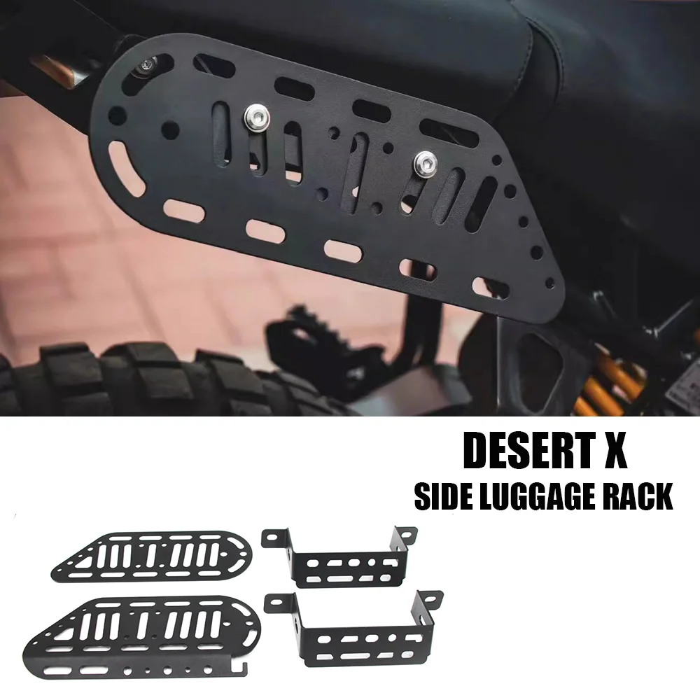 

Desert X Accessories Luggage Rack Motorcycle Side Luggage Carrier Side Bag Bracket For Ducati Desert X Storage Brackets Holder