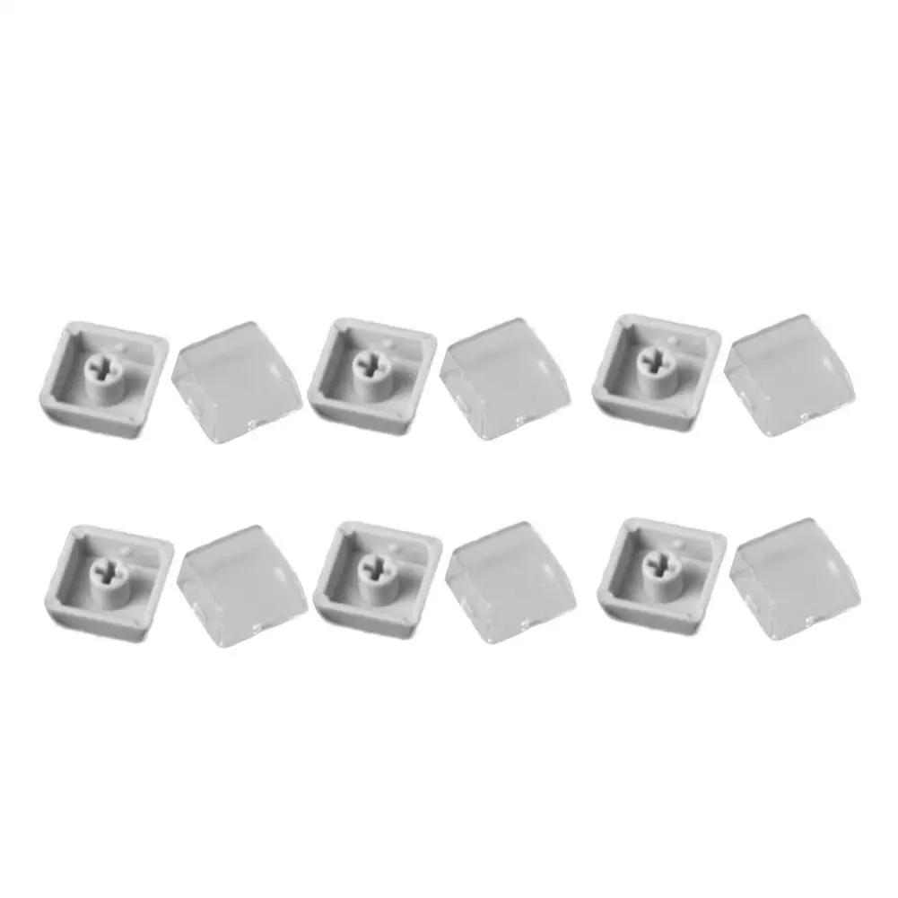 1/10/pcs Transparent Cover Keycaps And Gray Buttons Double-layer Key Caps Removable Mechanical Keyboard Shell Protection