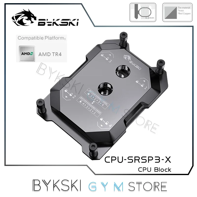 

Bykski TR4 CPU Block AMD Watercooler Server AI Cloud Computing Processor Liquid Cooler Full Metal CPU-SRSP3-X