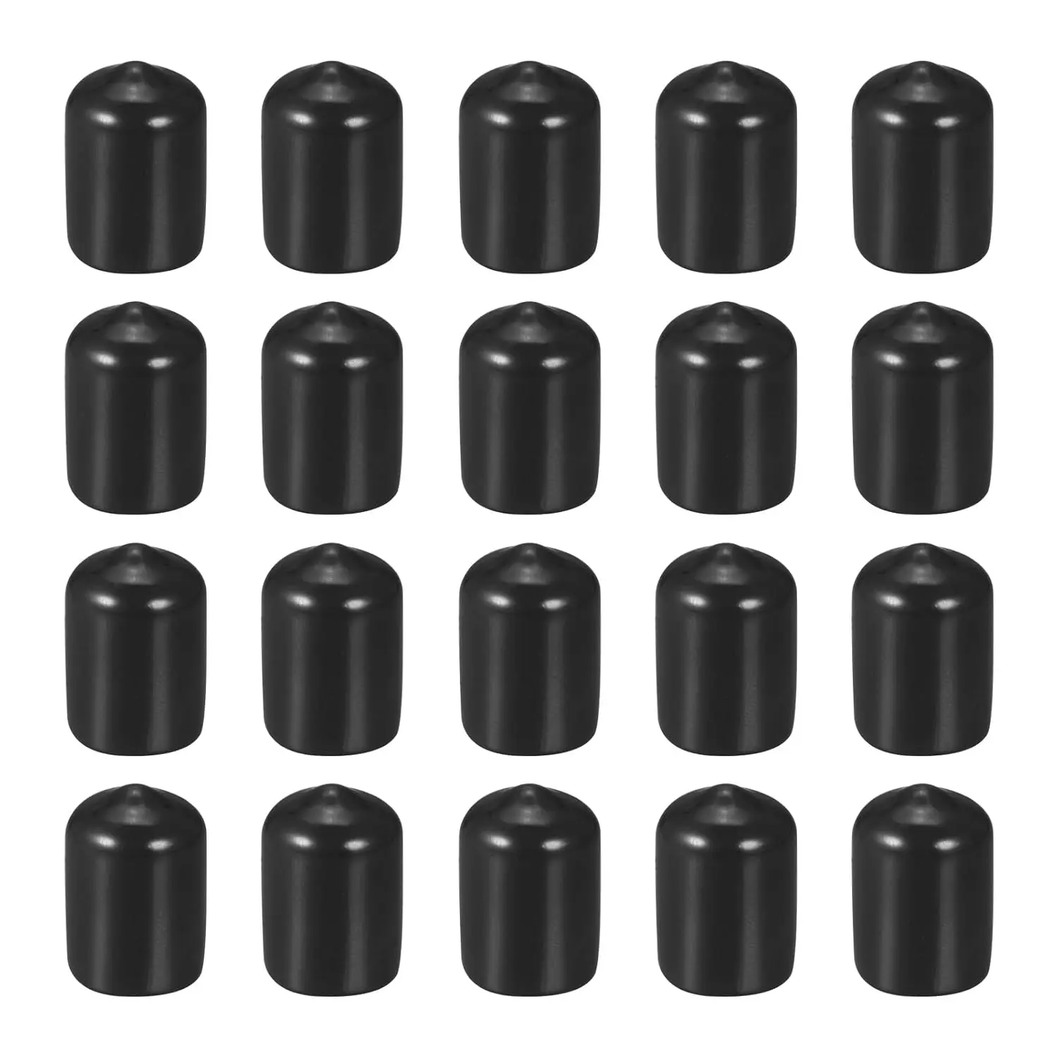 Round Black Metal Tubing End Caps,Plastics Flexible Plastic Hole Caps,Strong Furniture Leg Inserts,Impact & Weather Resistant