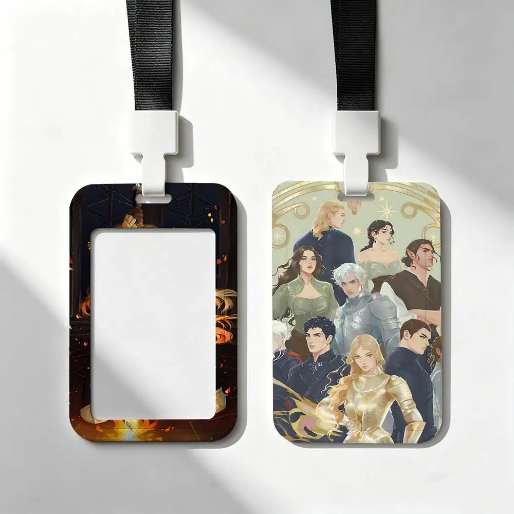 Throne Of Glass Card Holder Neck Strap Pendant Door Badge Holder Lanyards Keychain Work Credential Case Gift