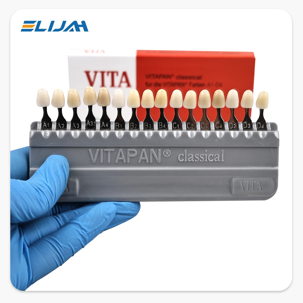 Denspay Dental Equipment Teeth Whiting Porcelain VITA Pan Classical 16 Colors Guide Vita Tooth Model Colorimetric Plate Model