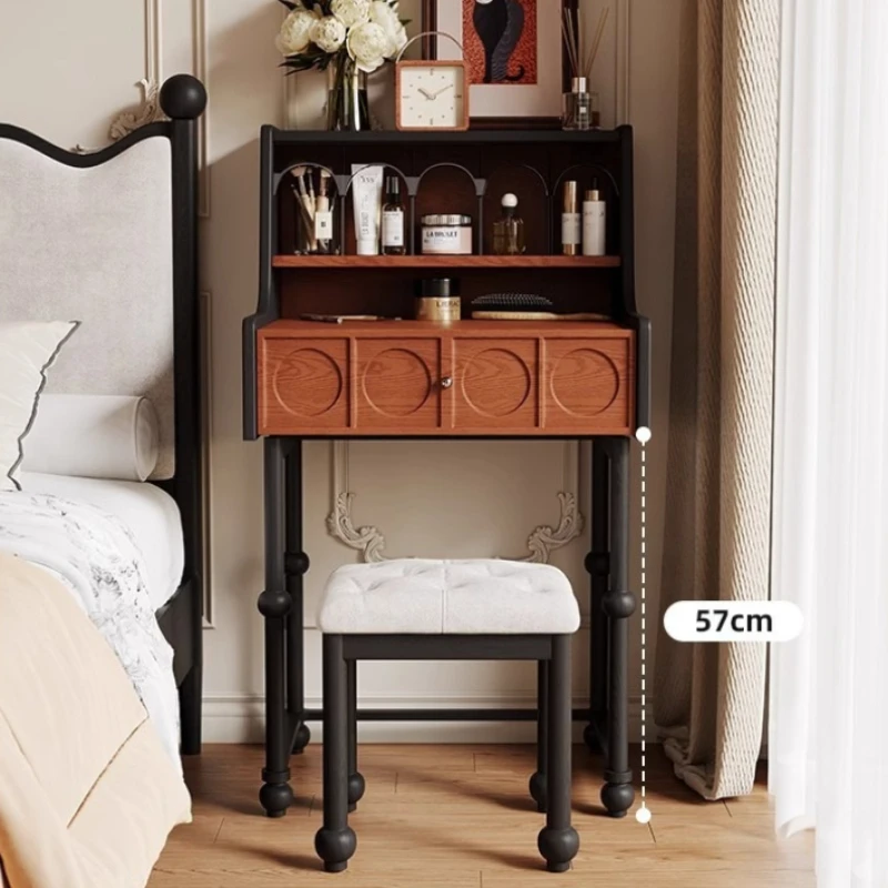 

French-style Vintage Makeup Vanities Small-sized Designer Retro Makeup Vanitie Simple Bedroom Furniture Dressing Et Vanite YSSZT